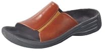 Tatami Slipper ''Santos'' aus Naturleder in fuoco mit schmalem Fussbett