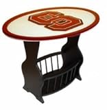 Fan Creations Nc State Wolfpack Glass End Table