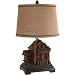 Rustic Cabin Dick Idol Table Lamp with Night Light
