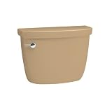 KOHLER Cimarron Toilet Tank with Left-Hand Trip Lever, Almond #4634-47