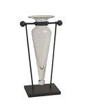 Amphora On Stand With Finials Hinge Clear Rustic Recycled Iron Decor
