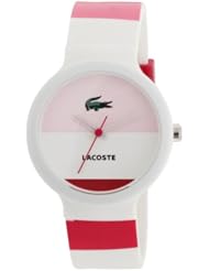 Lacoste White And Pink Silicone Ladies Watch - 2010533