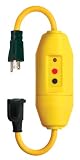 Tower Manufacturing 30338018-08 18" Length, 15 amp In-Line GFCI Cord Set With Manual Reset And Single Connectors
