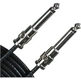 George L's 155 Guage Cable with Straight Plugs (Black, 15 Foot)