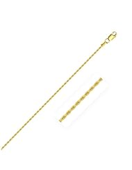 1.25mm 14K Yellow Gold Solid Rope Chain