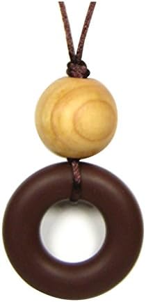 Aenki Silicone Teething Nursing Necklace Chocolate