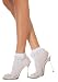 3013 Lace Ruffle Nylon Anklet, Black, One Size