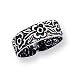 Sterling Silver Antiqued Flowers Toe Ring