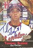 Terrmel Sledge, Harrisburg Senators - Expos Affiliate Autographed Card
