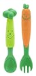 Dr. Sears Flatware Set, Green/Orange, 9 Months
