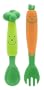 Dr. Sears Flatware Set, Green/Orange, 9 Months