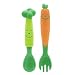 Dr. Sears Flatware Set, Green/Orange, 9 Months