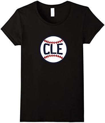 CLE Baseball Cleveland T Shirt Tribe Indians - Female XL - Black