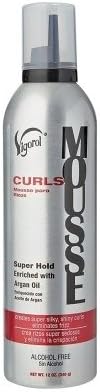 Vigorol Mousse Curl Super Hold With Argan Oil 12oz Alcohol Free