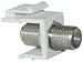 F-Pin (Coax) Connector Keystone Module, White