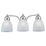 Sea Gull Lighting 44036-962 Metropolis Collection Three-Light Wall Sconce, Brushed Nickel Finish with Satin Etched Glass