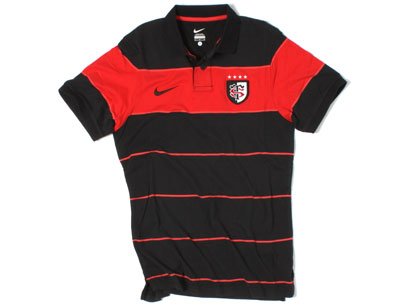 Toulouse 2011/12 GS Media Stripe Polo Black/Red - size M Toulouse 2011/12 GS Media Stripe Polo Black/Red - size M