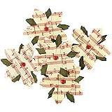Fa La La Music Note Poinsettias: 10 Flowers, 5 Leaves, 7 Brads