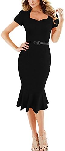 Fiona World 50s 60s Vintage Bodycon Cocktail Party Dress