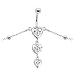 Crystalline Gem Sweetheart Belly Chain