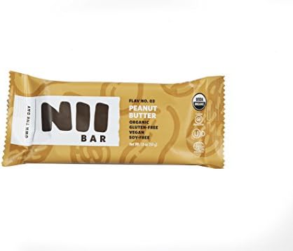 Nii Bar Peanut Butter - Organic Nutrition Bar, Vegan, Gluten-Free, Non-GMO, 1.8 oz (12 pack) by Nii Foods
