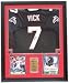 Michael Vick Autographed Atlanta Falcons Home Jersey and Photo Collage in Deluxe Frame