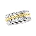 14K Two-Tone Gold Hand-Woven Diamond Eternity Ring - Sizes 5 - 8