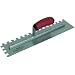 MARSHALLTOWN The Premier Line 711SD 16-Inch by 4-Inch Notched Trowel with Curved DuraSoft Handle