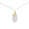 14K Gold on Silver Rose Quartz Bead Necklace - 18"