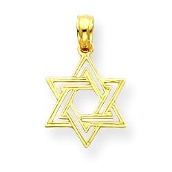 14k Jewish Star of David Pendant