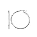 Klassics 10k White Gold Polished Hoop Earrings, (1.45