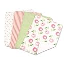 Trend Lab Tiptoe Tulip Blooming Bouquet Burp Cloths, Set of 4
