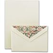 Red Florentine Ecruwhite Letter Stationery