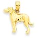 14k Greyhound Dog Pendant