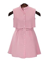 Sleeveless Belted  Dress