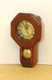 Dollhouse Miniature Wall Clock in Cherry