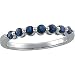 14K White Gold Sapphire Anniversary Band Ring
