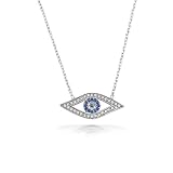 Bling Jewelry Sterling Silver Evil Eye Necklace 16in