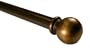BCL Drapery Hardware 125BL28 28-Inch to 48-Inch Classic Ball Curtain Rod, Antique Gold