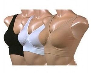 Ahh Bra Set of 3 ~ Nude, Black and White ~ 1X