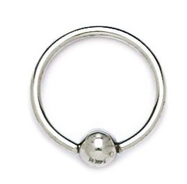 14k White Gold 14 Gauge Circular Body Piercing 