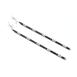 2pcs 12 15-SMD Audi Style LED Waterproof Flexible Strip Lights - Xenon White by EZ Motoring