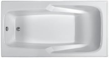Reliance 60" x 42" Soaking Bathtub Finish: White, Drain Location: Right