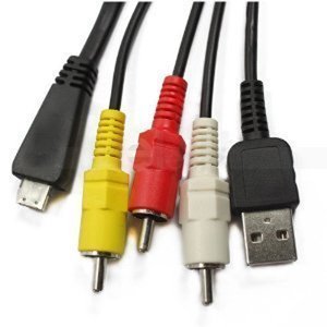 MPF Products VMC-MD3 VMCMD3 Sony USB & A/V Audio Video RCA Multi-Use Terminal Cable Cord for Cybershot Digital Cameras