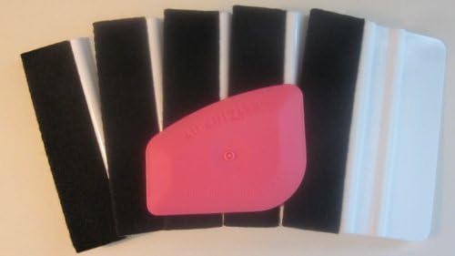 (5) 4" FELT EDGE SQUEEGEES STANDARD RS4 "WHITE" &amp; FREE LIL' CHIZLER