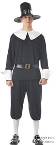 Adult Pilgrim Man Halloween Costume (Medium 40-42)