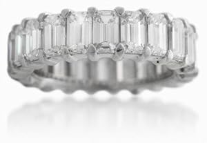 Diamond & Platinum Eternity Wedding Band Ring (5.88ct)