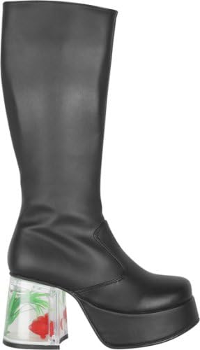 Adult's Black Gold Fish Tank Boots (Sz: Small 5-6)