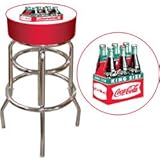 IMAGE OF New Trademark Vintage Coca Cola Coke Pub Stool Bottle Six Pack Design Commercial Grade Vinyl Seat
