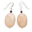 Peach Quartz and Crystal Earrings